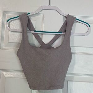 ALO Lavender Crop Racerback Tank Top